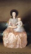Francisco Goya Countess of Altamira and her Daughter oil on canvas